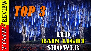 Best 3 led meteor shower rain lights Review in USA By Time 2 review  Amazon Best led meteor shower [upl. by Felicie]