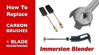 How To Replace Carbon Brushes  Blade Sharpening  Italinox Immersion Hand Blender  iRefab [upl. by Shaum]