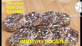 10 minNo sugar Dry fruit dessert  khajoor mithai  healthy मिठाई eat daily and forget joint pains [upl. by Rains]