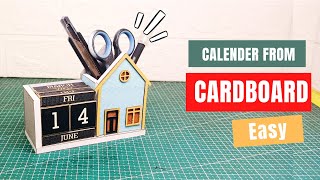 Make a Desk Calendar from Cardboard [upl. by Ddat]