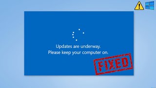 How to FIX quotUpdates are Underway Please Keep your Computer onquot Windows 10 amp 11 [upl. by Ennylhsa]