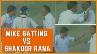 Mike Gatting vs Shakoor Rana  Cricket Most Ugliest Fight 😱 [upl. by Nashbar]