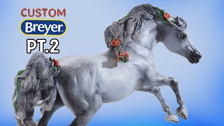 Drastic Breyer Arabian Custom Part 2 Painting A Dapple Gray [upl. by Aicinad960]