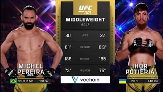 MICHEL PEREIRA vs IHOR POTIERIA Full Fight UFC 301 [upl. by Salvidor854]