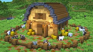 Minecraft Simple amp Easy Animal Barn Tutorial  FunBook [upl. by Ecienal978]