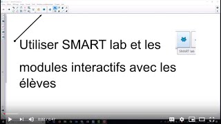 Utiliser Smartlab avec Notebook18 [upl. by Eelahc]