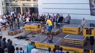 SolarWorld Sunmodule Protect Solar Panel Trial Bike Demonstration [upl. by Wera155]