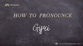 How to Pronounce Gyri Real Life Examples [upl. by Jessen]