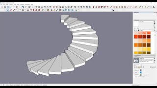 Sketchup Spiral Staircase [upl. by Ruscher]