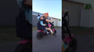 How Hazel amp Radley are going trick or treating motorcycle bluey family ride 2wheels [upl. by Isayg]