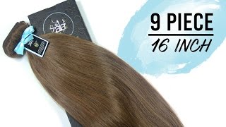 ZALA Chestnut Brown 6 Clipin Hair Extensions 16Inch 9Piece [upl. by Fennie]