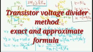 transistor voltage divider biasing ll voltage divider bias configuration bjt [upl. by Angelita]