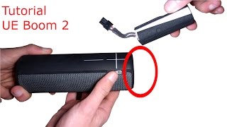 UE Boom 2 Öffnen how to change batteryopen up German [upl. by Eeryt]