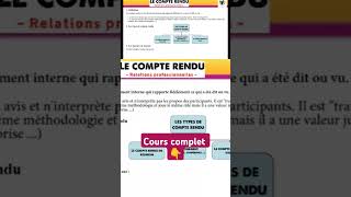 Le compte rendu [upl. by Dene]