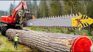 Extreme Chainsaw Machines  The Most Dangerous and Fastest TreeCutting Equipment 1 [upl. by Akkahs996]