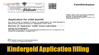 KINDERGELD APPLICATION in english  KINDERGELD FORMULAR filling in english  Connectify Skillmate [upl. by Neelahtak]