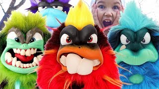 Vlad play with funny Toys Grumblies  Stories for kids from Vlad TV Show [upl. by Srevart]