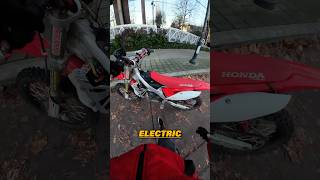 He Built A DIY Electric CRF450 😱 electric bike [upl. by Harrus]