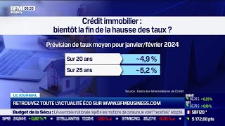 Crédit immobilier bientôt la fin de la hausse des taux [upl. by Hallutama568]