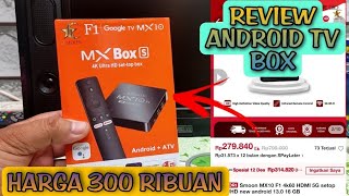 review android tv box smoon f1 mx 10 harga 300 ribuan •review android tv box murah [upl. by Siddon]