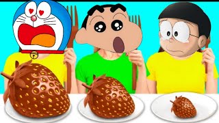 Doraemon amp Shinchan fun with friends😂 comedy episode in Hindi 🤣 [upl. by Emyaj693]