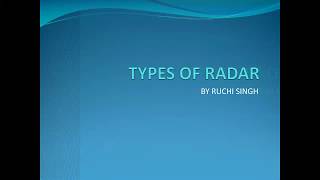 Types of radar bistatic and monostatic radar in Hindi [upl. by Vel]