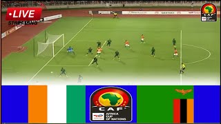 🟥LIVE  Ivory Coast vs Zambia • Live Stream Africa Cup of Nations Qualifiers2024 GroupG Analysis [upl. by Anaihr]