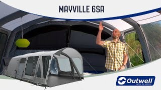 Outwell Mayville 6SA Air Tent 2019  Innovative Family Camping Gear [upl. by Elocim]