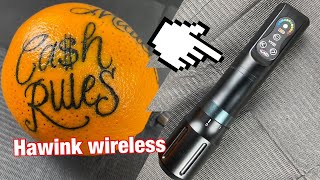 Attacking an orange with a hawink wireless tattoo pen [upl. by Stoughton]