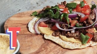 Turkish Lamb Flatbread Pizza  Eat Up [upl. by Eisak]