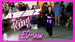 ATEEZ  에이티즈   KING Hongdae Busking LEDperformance by Alina mission 1 [upl. by Wynnie17]