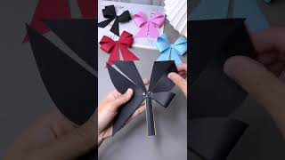 A very beautiful bow can be made with a piece of paper It is very practical for decorating gift [upl. by Stringer]