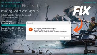 How to Fix unarcdll Error Code 1 in God of War Ragnarök  Ragnarök Dodi Repack Installation Error [upl. by Akir]