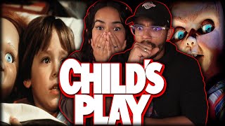 OUR FIRST TIME WATCHING CHILDS PLAY CHUCKY MOVIE REACTION [upl. by Leahcin]