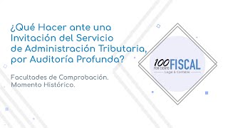 Auditoría Profunda  Facultades de Comprobación Momento Histórico [upl. by Wanda929]