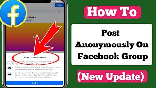 How to post anonymously on facebook group as a member 2024 [upl. by Tsui]