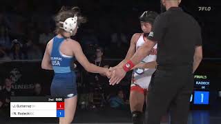 2024 16U USMC WFS National Champions Justice Gutierrez vs Natalie Radecki 94 Ibs Finals [upl. by Nosrak]