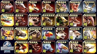 ALL MAX LEVEL 40 CENOZOICS JURASSIC WORLD [upl. by Lentha375]