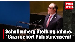 Schallenberg „Gaza gehört Palästinensern“  kronetv NEWS [upl. by Slorac]