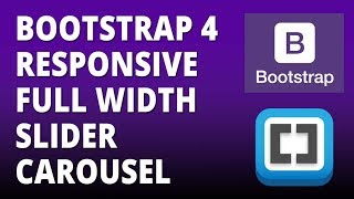 Bootstrap 4  Responsive Full Width Slider Carousel with Bootstrap 4 and Brackets Text Editor [upl. by Suiraj]