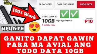 SULIT NA PROMO TODO 10 PESOS 10GB DAYFULL STEP KUNG PANO ITO MA AVIAL 100 WORK [upl. by Ecinaj]