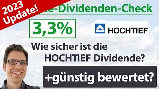 Hochtief Aktienanalyse 2023 Wie sicher ist die Dividende günstig bewertet [upl. by Ahsyak933]