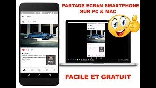 Partager ecran smartphone android sur PC et Mac 2019 [upl. by Elocim]