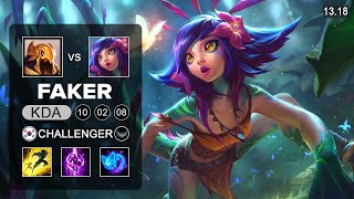 Faker Neeko vs Azir Mid  KR Challenger  Patch 1318 Season 13 [upl. by Bopp27]