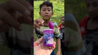 Yummy Bites MENTOS Grape 🍇 Flavour Candy eating by villagee viralvideo satisfying fyp candy [upl. by Naillik]