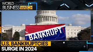 US Bankruptcy Filings Hit Highest Levels Since 2020  World Business Watch  WION News [upl. by Ayyn315]