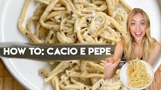 HOW TO Cacio e Pepe  EASY  AUTHENTIC RECIPE in 20 minutes Skyler Bouchard diningwithskyler [upl. by Otilegna105]