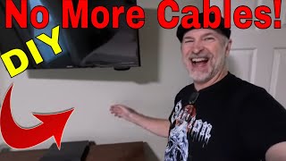 Easy DIY How To Hide Your Wall Mounted TV Cables [upl. by Nelda]