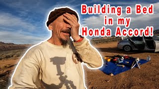 Car Camping Build Out  Building a Bed in My Honda Accord [upl. by Musa]