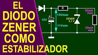 El diodo zener como estabilizador de tensión [upl. by Anytsirk]